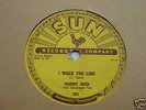 JOHNNY CASH SUN ROCKABILLY 78 rpm-I WALK THE LINE EX+