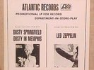 ATLANTIC ECORD PROMO DUSTY SPRINGFIELD LED ZEPPELIN