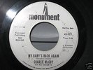 Charlie McCoy My baby's Back Again Northern Soul DJ CPY