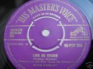 Elvis Presley. Love me Tender. Gold HMV. RARE