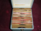 1950s and 1960s 80 45 RPM records in carry case part 2