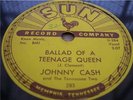 JOHNNY CASH BALLAD OF A TEENAGE QUEEN SUN 78 RPM RECORD