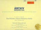 FOURNIER Bach Cello Suites #1 & 2 red stereo Archiv NM