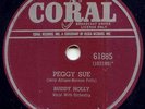 BUDDY HOLLY - PEGGY SUE - 78 RPM - LATE 1957 -NEAR MINT