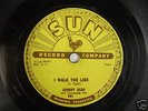 JOHNNY CASH 78 rpm I WALK THE LINE/GET RHYTHM  SUN 241