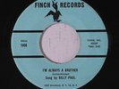 BILLY PAUL: I'm Always A Brother / Small Hotel 45 (his 1st) Soul