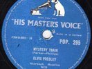 U RARE ELVIS PRESLEY UK 78 MYSTERY TRAIN HMV POP 295 E-