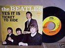 The Beatles, Ticket to Ride, 45- Picture Sleeve, Mint