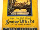 1938 Disney SNOW WHITE soundtrack Victor Record 78rpm