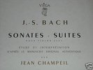JEAN CHAMPEIL BACH VIOLIN  SONATAS SUITES VEGA SIGNED