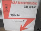 THE CLASH WHITE RIOT 1977 WHITE LABEL IMPORT PUNK 7
