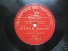 CARUSO Manon Massenet Gramophone G&T 52345 Opera 78