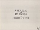 Pete Townshend Track'69 interview LP Thunderclap Newman