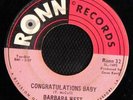 SOUL 45 BARBARA WEST CONGRATULATIONS BABY RONN HEAR
