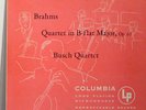 BUSCH QUARTET brahms in b flat, op 67 LP Mint- ML 4330 Vinyl  Record