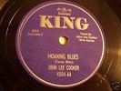 JOHN LEE HOOKER AS TEXAS SLIM  ON 78 KING LABLE