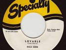 DALE COOK (SAM COOKE) Lovable R&B 45 SPECIALTY 596