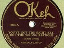 Okeh 8173 VIRGINIA LISTON Louis Armstrong & Sid Bechet