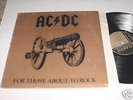 AC/DC LP For Those About To Rock NM/EX RL MASTERED ACDC