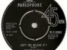 JONATHAN KELLY FEAT ERIC CLAPTON DONT YOU BELIEVE IT 70