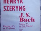 Henryk Szeryng Bach Partita n°1 & Sonate n°1 LP Odeon