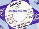 Northern Soul Rare SANDY WYNNS Simco dj I'll Give That