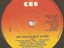 U2-TWO HEARTS BEAT AS ONE-CBS 2 IRISH 45's with PS-BONO