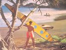 Vintage SURF N SAND Hawaiian Instrumentals LP Surfboard