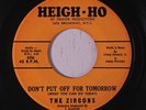 ZIRCONS: Don't Put Off For Tomorrow 45 rare Soul