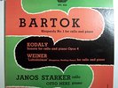 JANOS STARKER BARTOK/KODALY RARE 1958 PERIOD MONO LP NM
