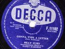MEGA-RARE BILLY FURY 78 MAYBE TOMORROW DECCA F11102 E++