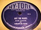 Rare Blues 78  Hy-Tone 18 Memphis Slim