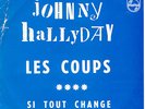Johnny Hallyday  Les coups- Rare 45 t juke box