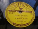 JOHNNY CASH TRAIN OF LOVE RARE 78 RPM RECORD ON SUN