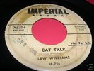 Rockabilly 45 LEW WILLIAMS Cat Talk IMPERIAL 5394 wlp