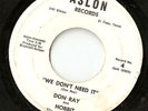 DON RAY & HOBBIT WE DON'T NEED IT MONSTER PRIVATE FUNK
