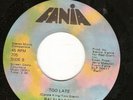 RALFI PAGAN 45RPM '74 FANIA TOO LATE LATIN SOUL VG+++