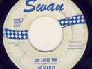The BEATLES She Loves You. BLUE & WHITE Swan 45. VG