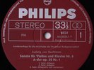 PHILIPS DARK MAROON STEREO BEETHOVEN VIOLIN OISTRAKH NM