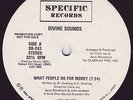 DIVINE SOUNDS - WHAT PEOPLE DO FOR MONEY Promo (LISTEN)