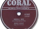 BUDDY HOLLY 78 RPM Record. Peggy Sue/Everyday