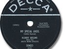 BOBBY HELMS 78 RPM Record. My Special Angel