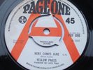 YELLOW PAGES - HERE COMES JANE - ORG UK 45 DEMO NR MINT