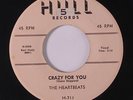 HEARTBEATS: Crazy For You 45 (tol, Shane Sheppard as writer) rare Vocal Groups