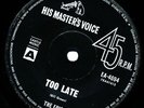 THE EPICS Too Late Australian 60s Garage Beat