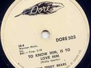 TEDDY BEARS -TO KNOW HIM IS TO LOVE HIM - 78 RPM VG+++