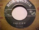 BIXIE CRAWFORD 45 RPM PLEASE LET ME BE RCA 50-0119
