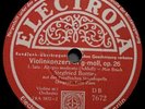 3x 78 RPM - BRUCH - VIOLIN CONCERTO - SIEGFRIED BORRIES