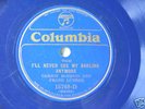 CARSON ROBISON and FRANK LUTHER  Blue Vinyl 78 COLUMBIA