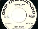 GARAGE /PSYCH 45 - TONY RITCHIE - YOU CAN'T WIN (PROMO)